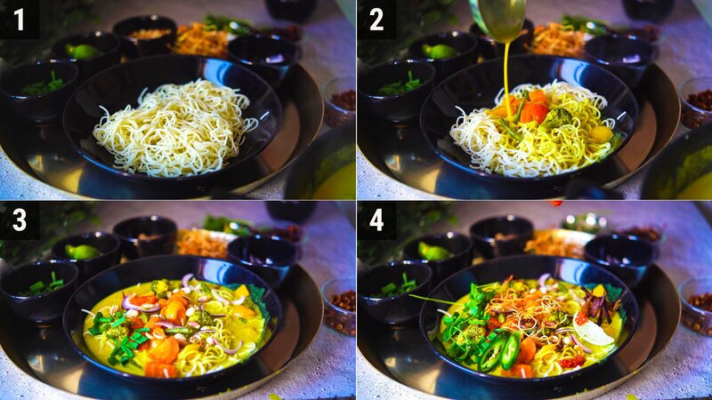 Image of the recipe cooking step-7-1 for Khow Suey