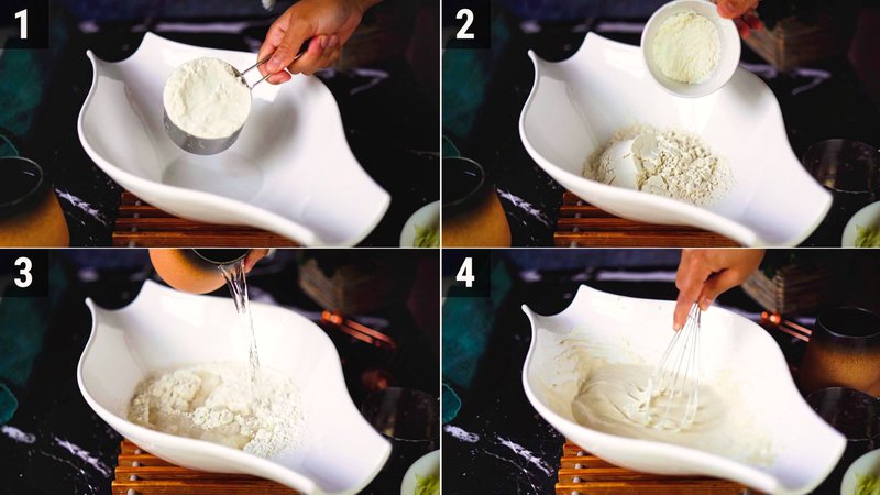 Image of the recipe cooking step-2-1 for Korean Vegetable Pancake