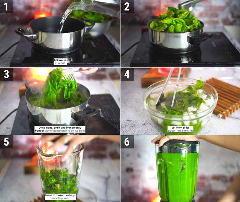 Image of the recipe cooking step-1-1 for Lasooni Palak