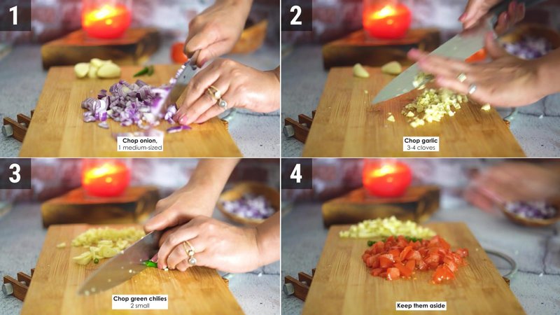 Image of the recipe cooking step-2-1 for Lasooni Palak