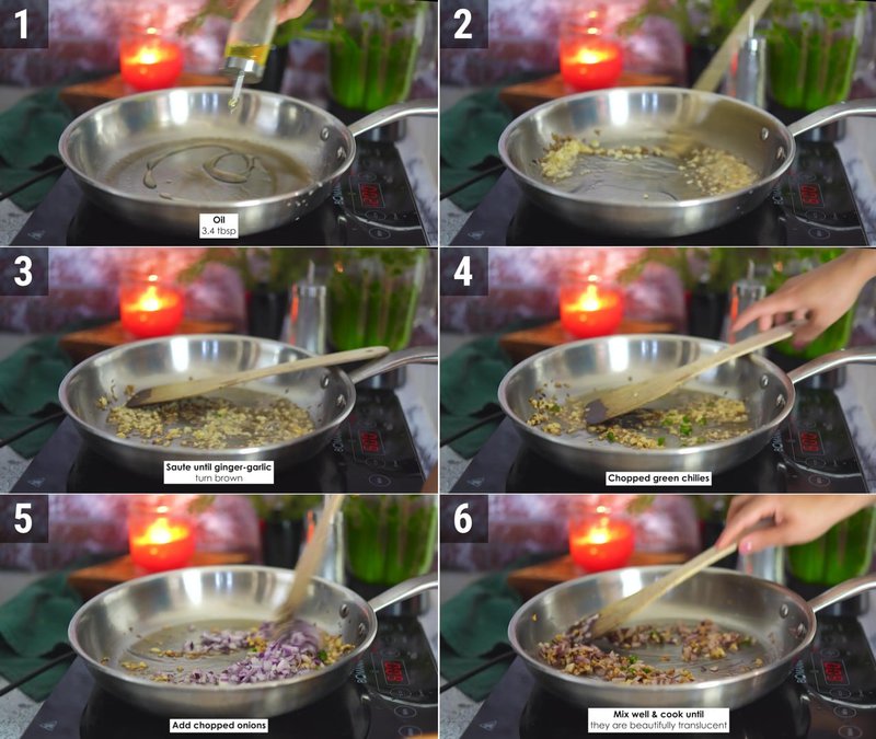 Image of the recipe cooking step-4-1 for Lasooni Palak