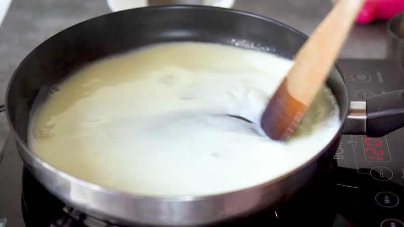Image of the recipe cooking step-1-4 for Layered Coconut Burfi