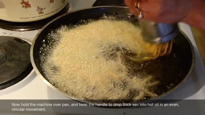 Image of the recipe cooking step-1-12 for Lehsuni Sev - Garlicky Gram Flour Noodles