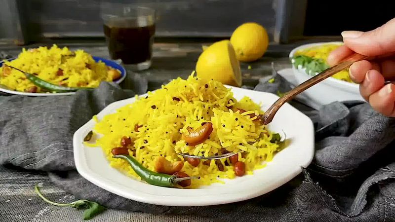 Image of the recipe cooking step-1-8 for Lemon Rice Recipe - How To Make South Indian Lemon Rice