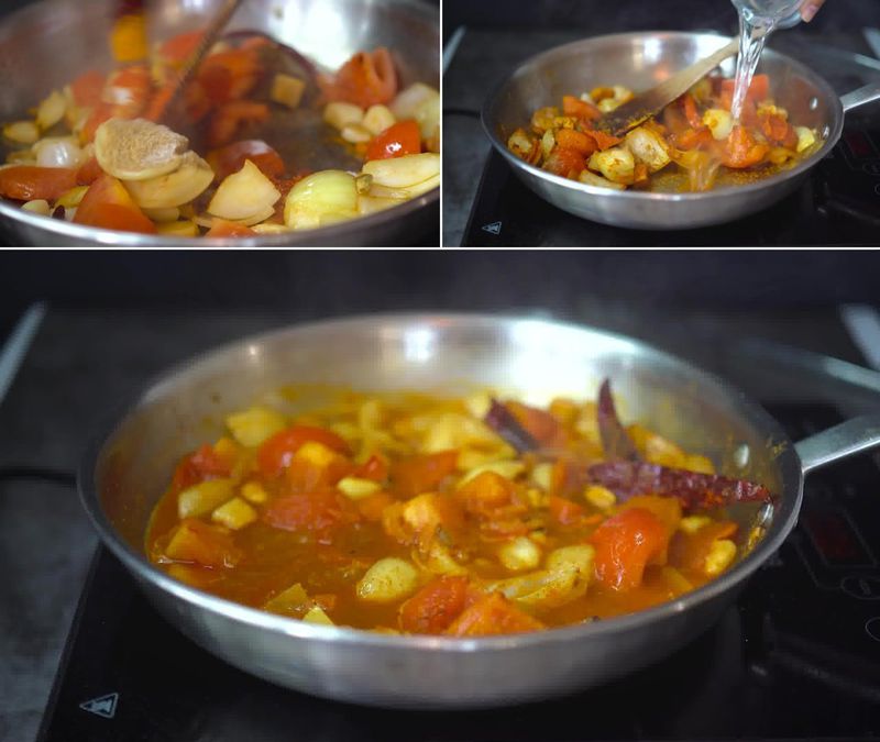 Image of the recipe cooking step-2-5 for Makhani Pasta