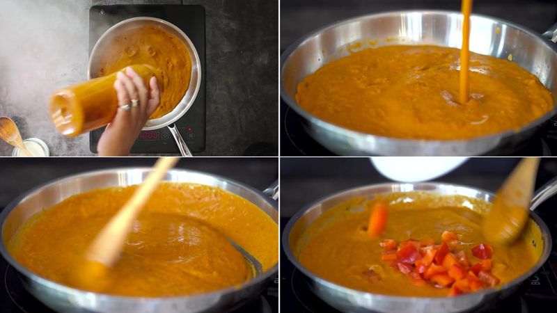Image of the recipe cooking step-2-8 for Makhani Pasta
