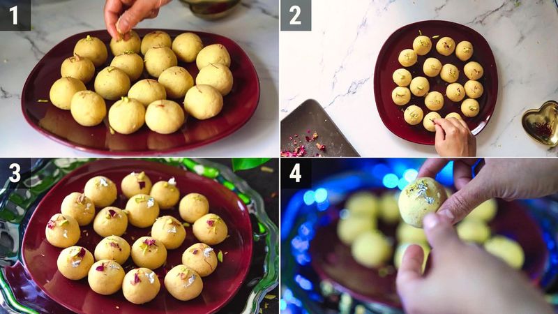 Image of the recipe cooking step-1-10 for Malai Ladoo