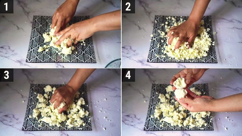 Image of the recipe cooking step-1-4 for Malai Ladoo