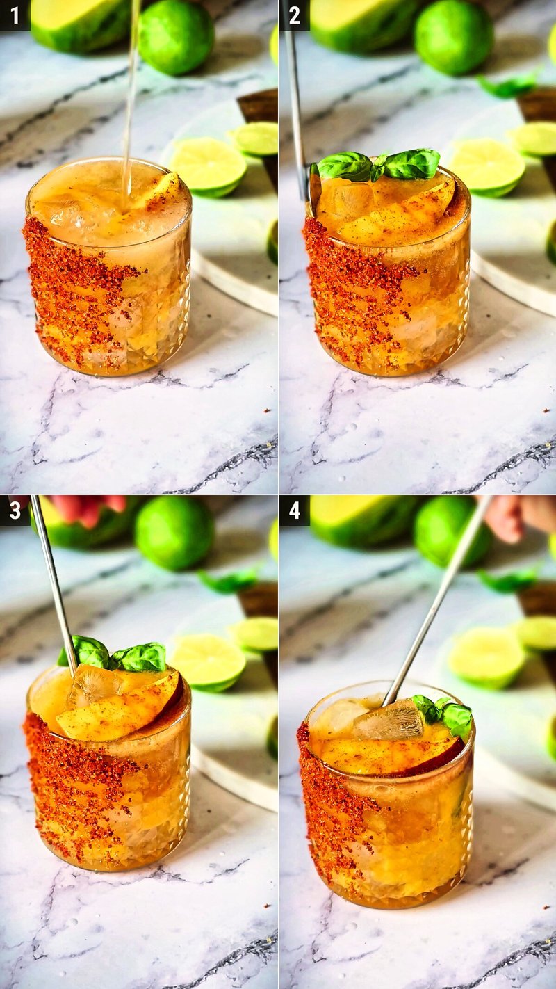 Image of the recipe cooking step-4-2 for Mango Chili Lime Spritz