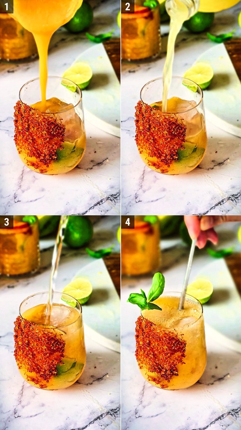 Image of the recipe cooking step-5-1 for Mango Chili Lime Spritz