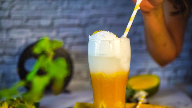 Image of the recipe cooking step-1-11 for Mango Coconut Latte