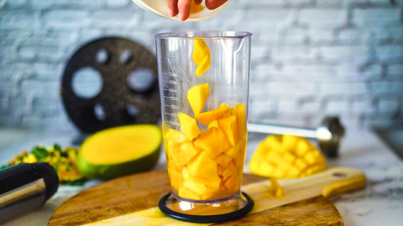 Image of the recipe cooking step-1-2 for Mango Coconut Latte