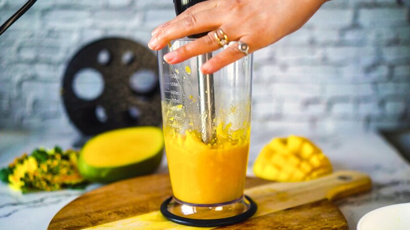 Image of the recipe cooking step-1-3 for Mango Coconut Latte
