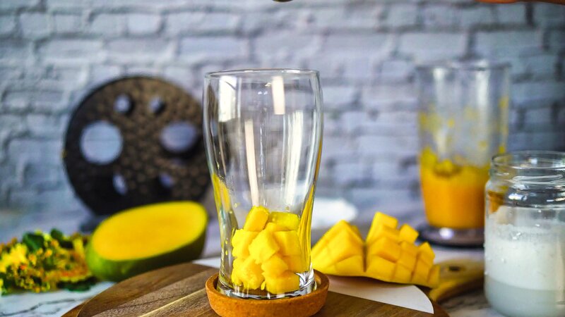 Image of the recipe cooking step-1-6 for Mango Coconut Latte