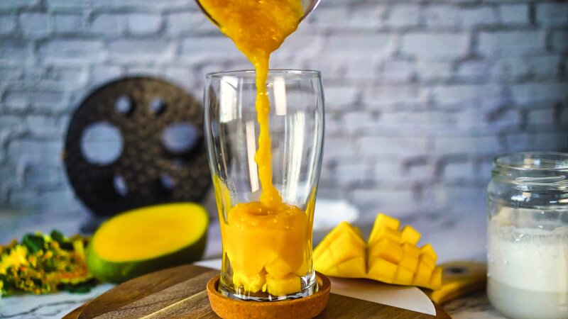 Image of the recipe cooking step-1-7 for Mango Coconut Latte