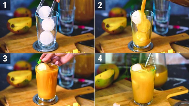 Image of the recipe cooking step-1-5 for Mango Iced Tea