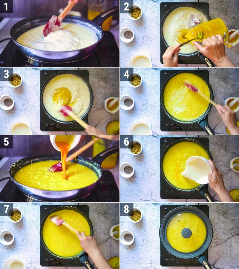 Image of the recipe cooking step-1-2 for Mango Kalakand