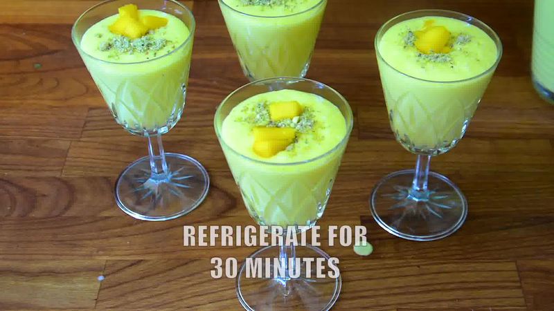 Image of the recipe cooking step-1-4 for Mango Lassi (Video)