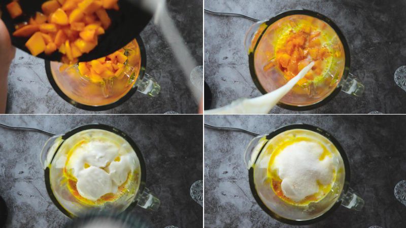 Image of the recipe cooking step-1-2 for Mango Milkshake