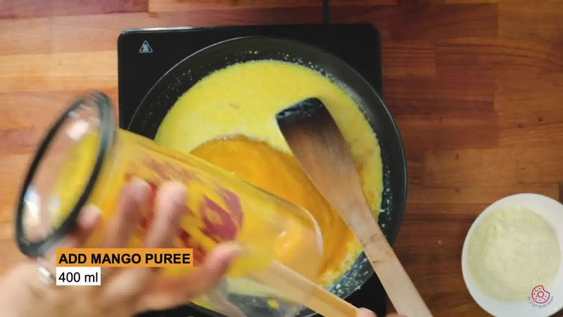 Image of the recipe cooking step-1-4 for Mango Peda