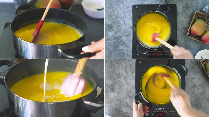 Image of the recipe cooking step-1-4 for Mango Pudding
