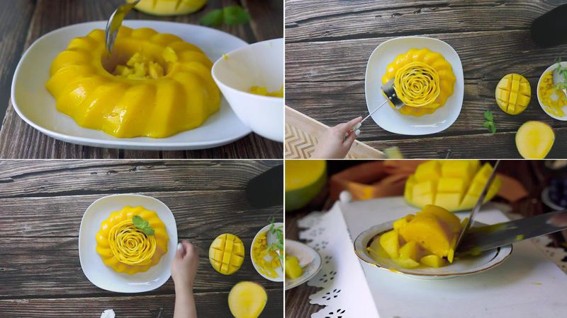 Image of the recipe cooking step-3-1 for Mango Pudding