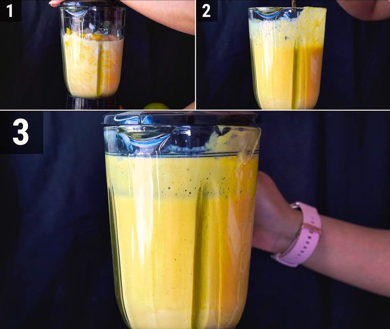 Image of the recipe cooking step-1-3 for Mango Smoothie