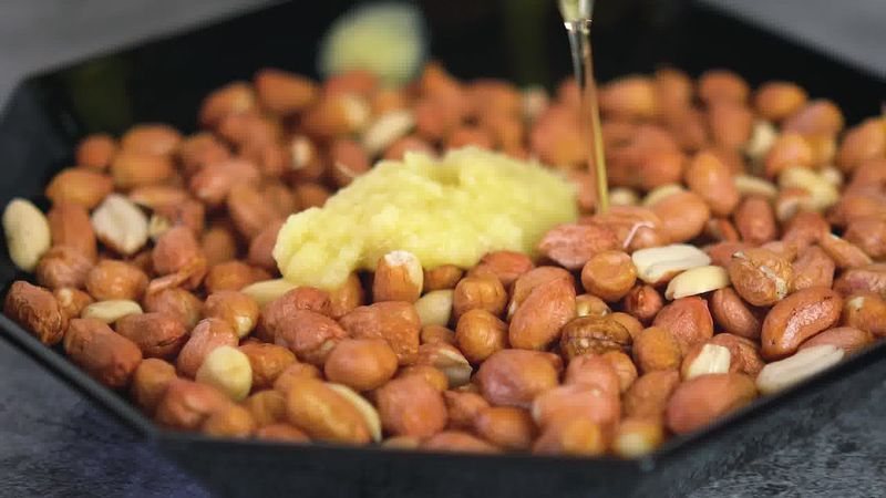 Image of the recipe cooking step-1-4 for Masala Peanuts (Air Fryer, Baked and Fried Recipe)