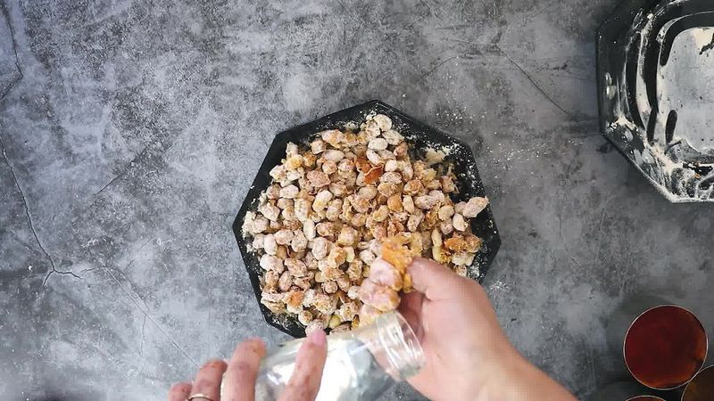 Image of the recipe cooking step-3-5 for Masala Peanuts (Air Fryer, Baked and Fried Recipe)