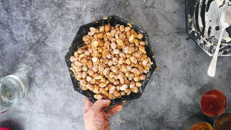 Image of the recipe cooking step-3-6 for Masala Peanuts (Air Fryer, Baked and Fried Recipe)
