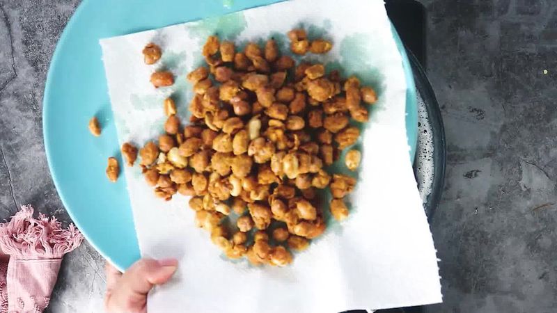 Image of the recipe cooking step-4-4 for Masala Peanuts (Air Fryer, Baked and Fried Recipe)