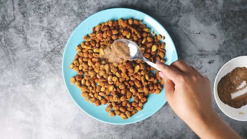 Image of the recipe cooking step-4-5 for Masala Peanuts (Air Fryer, Baked and Fried Recipe)