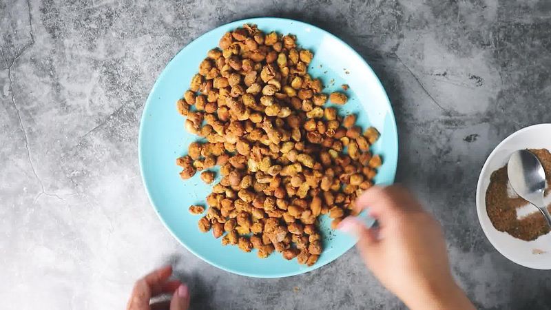 Image of the recipe cooking step-5-8 for Masala Peanuts (Air Fryer, Baked and Fried Recipe)
