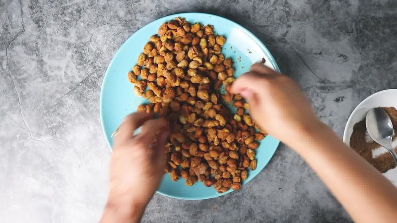 Image of the recipe cooking step-6-5 for Masala Peanuts (Air Fryer, Baked and Fried Recipe)