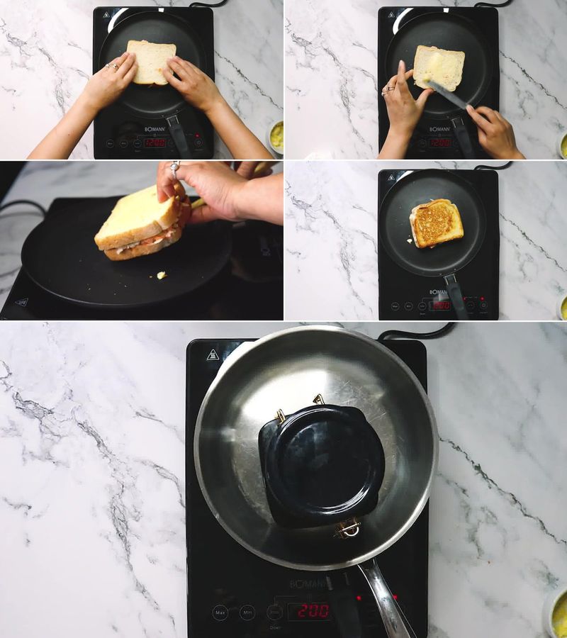 Image of the recipe cooking step-3-5 for Mayonnaise Sandwich (Cold + Grilled)