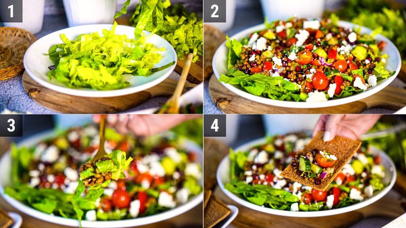 Image of the recipe cooking step-3-3 for Mediterranean Lentil Salad