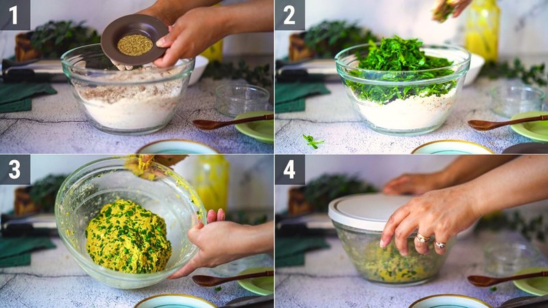 Image of the recipe cooking step-3-2 for Methi Paratha