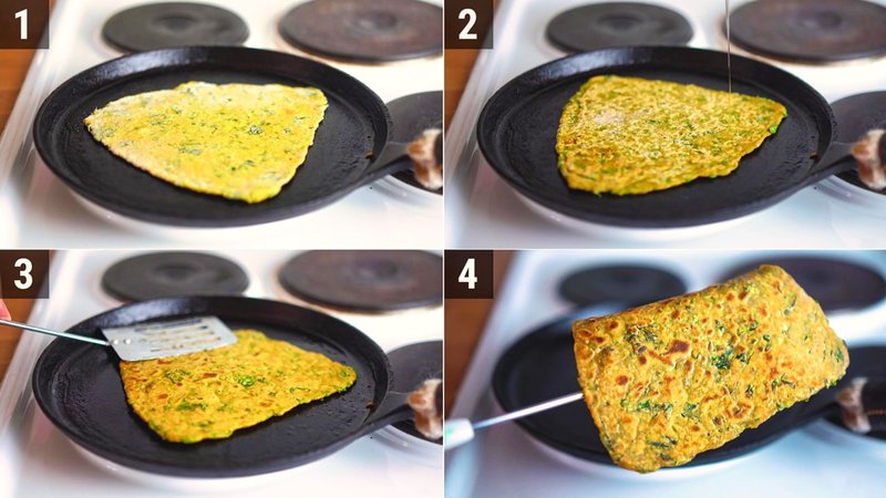 Image of the recipe cooking step-5-1 for Methi Paratha