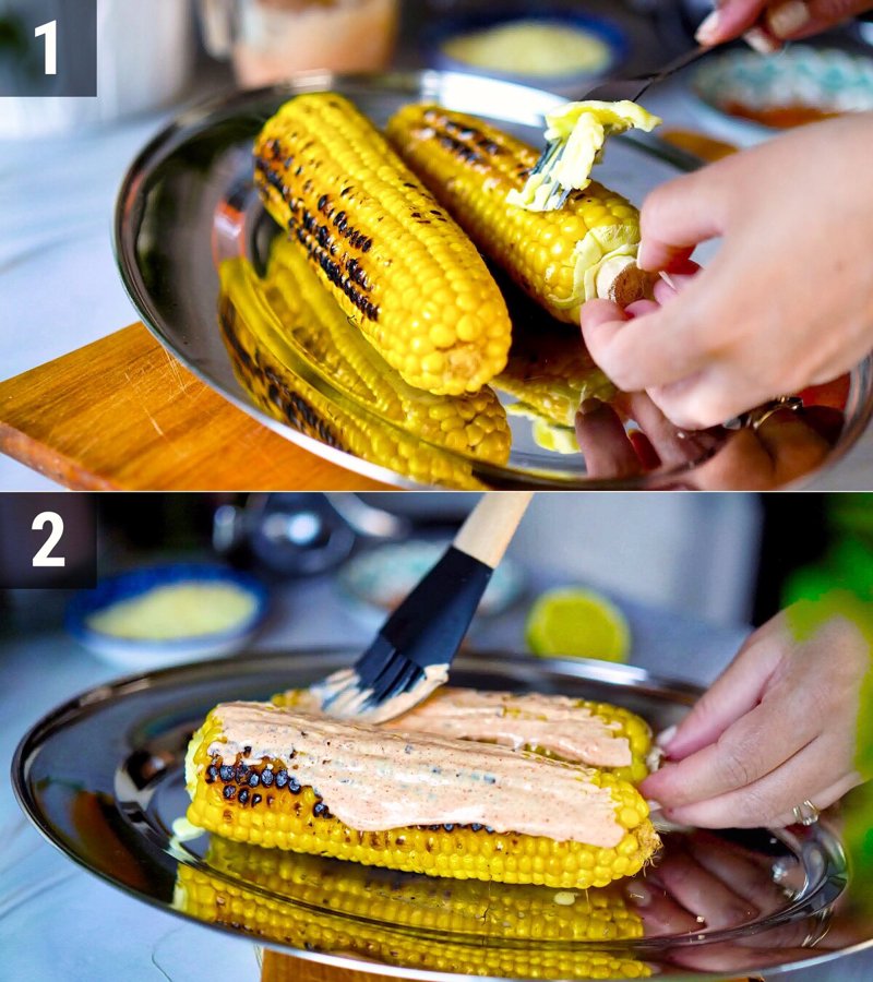 Image of the recipe cooking step-1-6 for Mexican Street Corn (Elote) Recipe