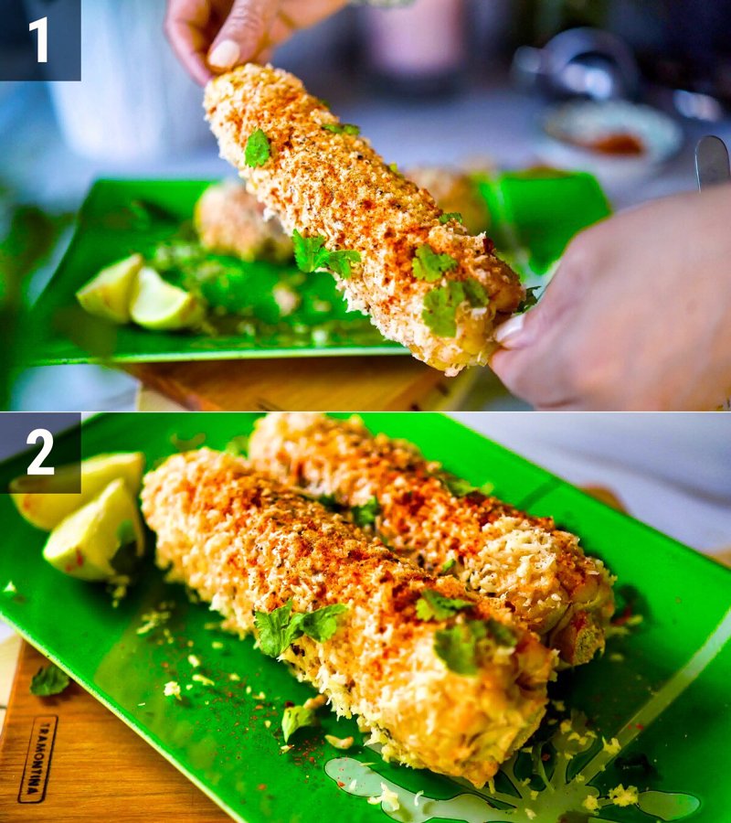 Image of the recipe cooking step-1-8 for Mexican Street Corn (Elote) Recipe