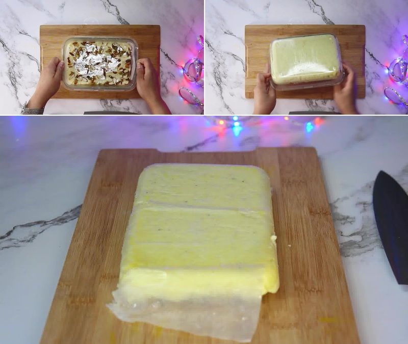 Image of the recipe cooking step-1-9 for Milk Powder Burfi