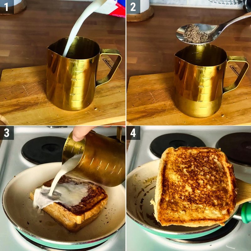 Image of the recipe cooking step-1-2 for Milk Toast