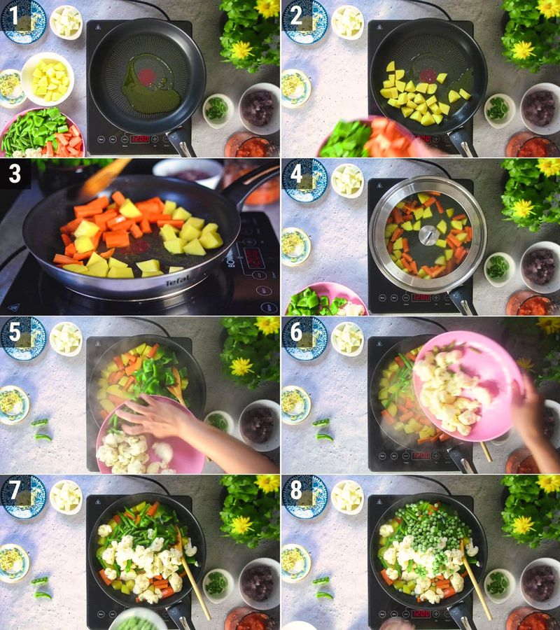 Image of the recipe cooking step-1-1 for Mix Veg Recipe