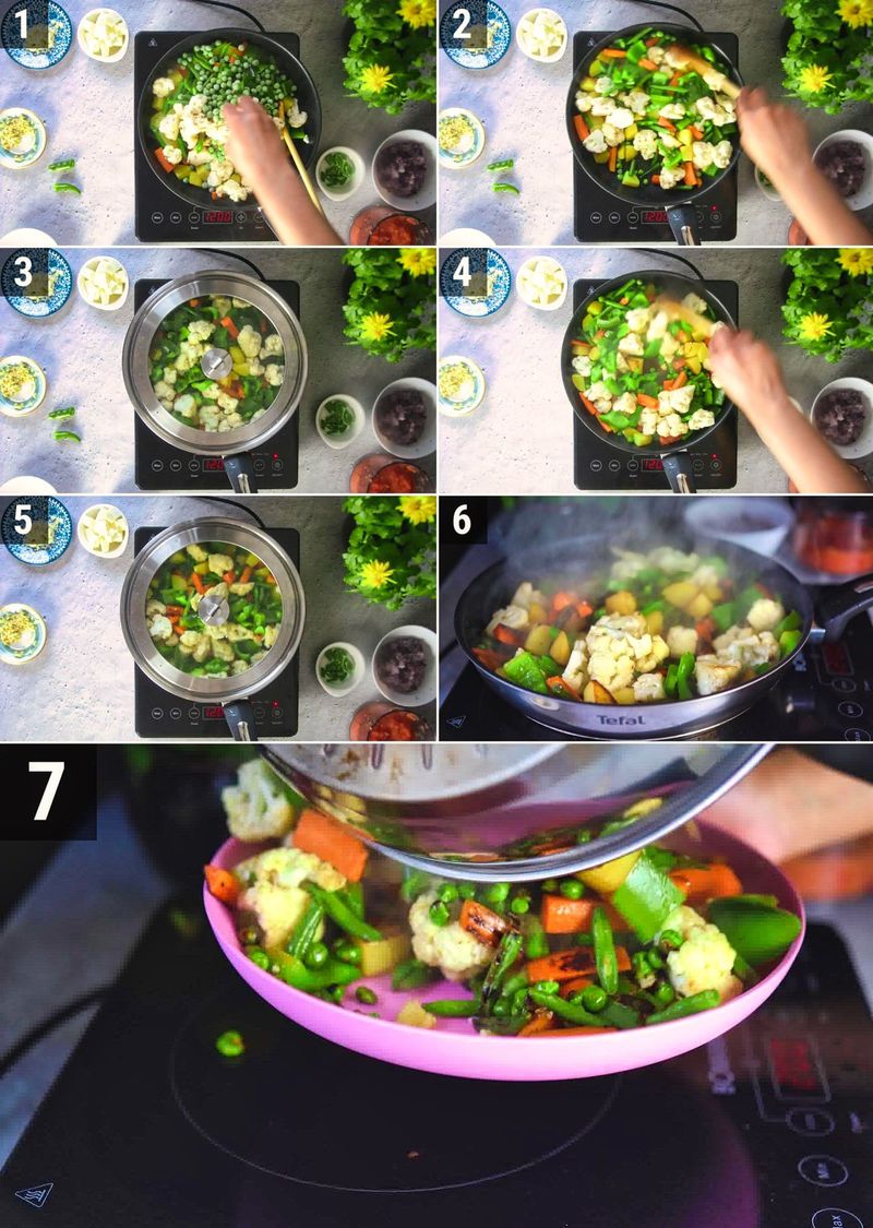 Image of the recipe cooking step-1-2 for Mix Veg Recipe