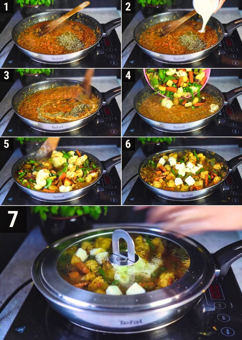 Image of the recipe cooking step-1-6 for Mix Veg Recipe