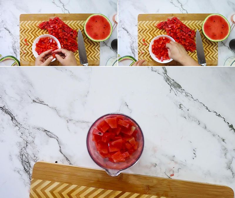 Image of the recipe cooking step-1-2 for Mohabbat Ka Sharbat - Watermelon Rose Drink