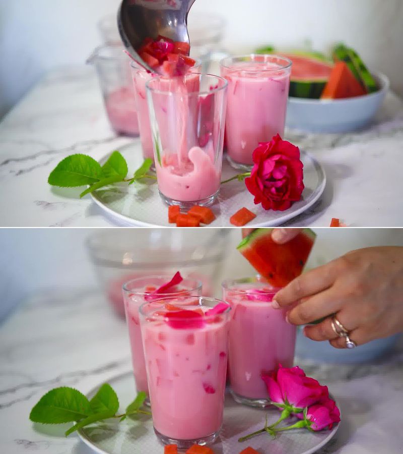 Image of the recipe cooking step-1-7 for Mohabbat Ka Sharbat - Watermelon Rose Drink