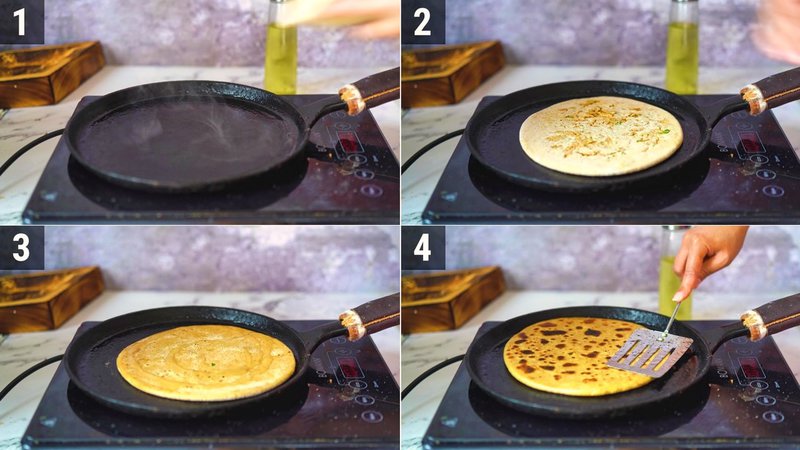 Image of the recipe cooking step-4-1 for Mooli Paratha