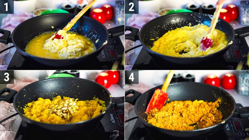 Image of the recipe cooking step-2-2 for Moong Dal Halwa