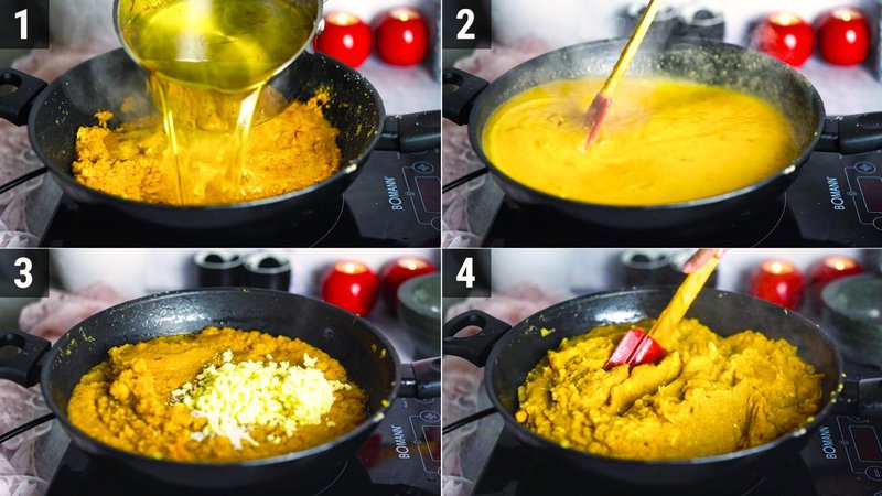 Image of the recipe cooking step-4-1 for Moong Dal Halwa